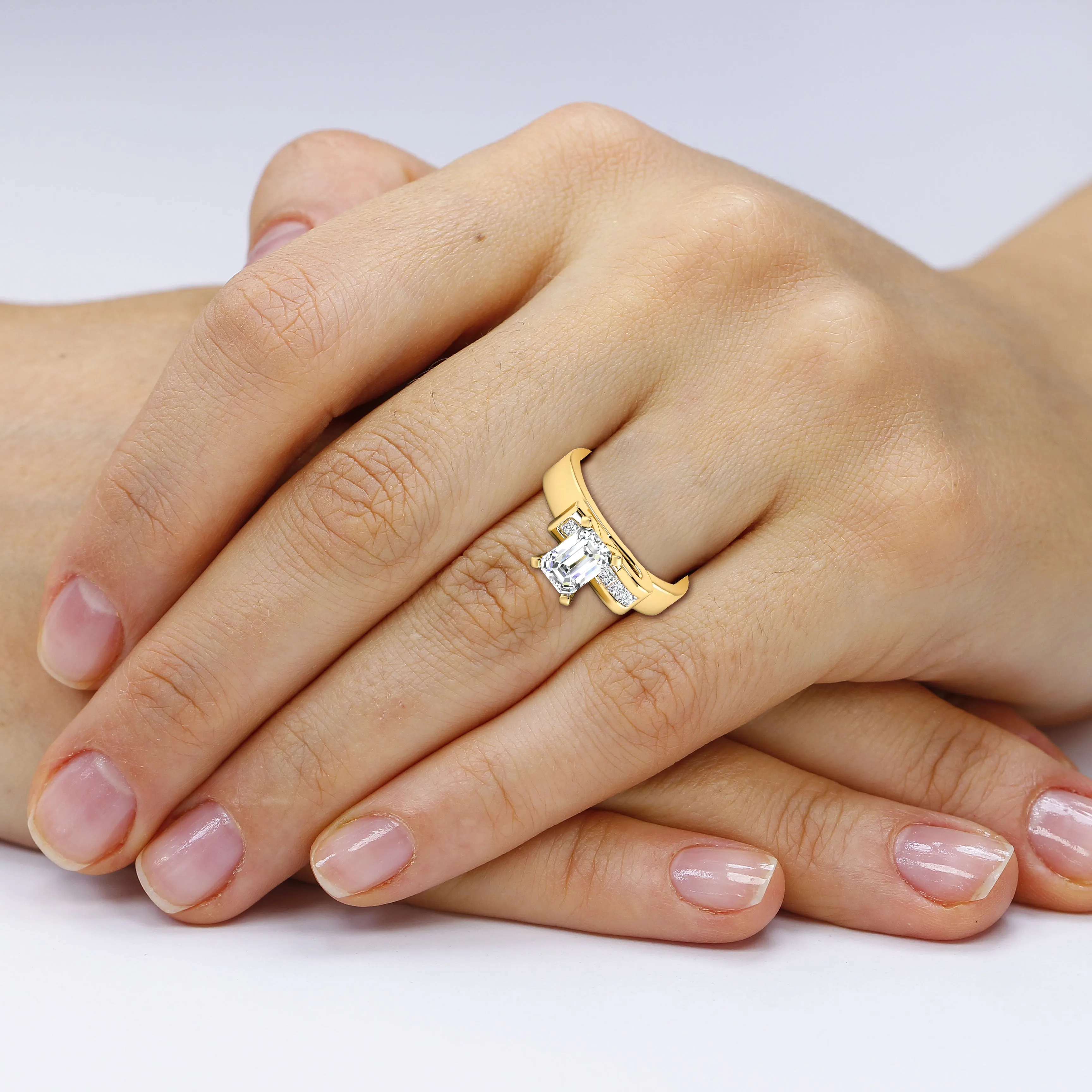 0.60-3.10 CT Princess & Emerald Cut Lab Grown Diamonds - Engagement Ring