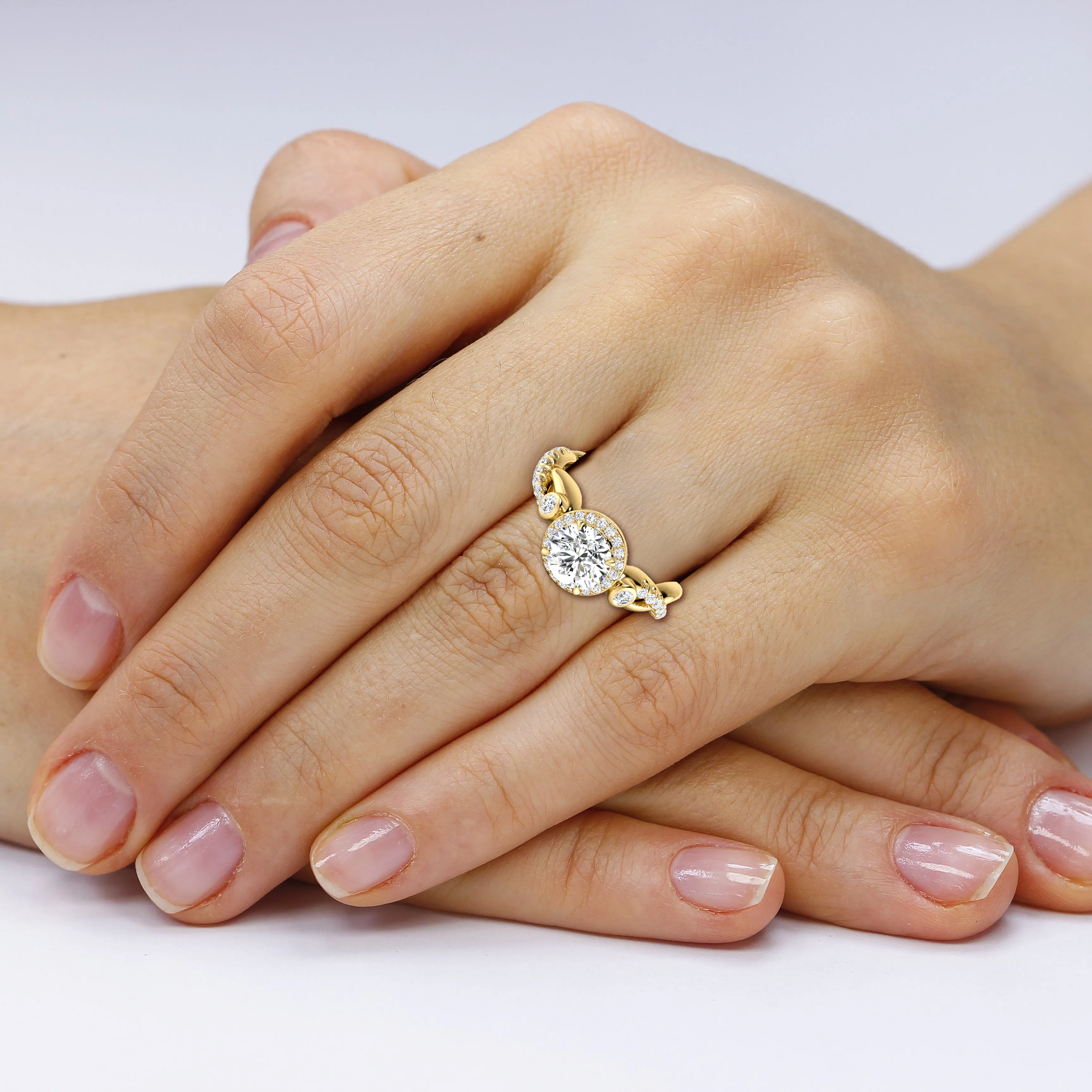 0.97-3.47 CT Round Cut Lab Grown Diamonds - Engagement Ring