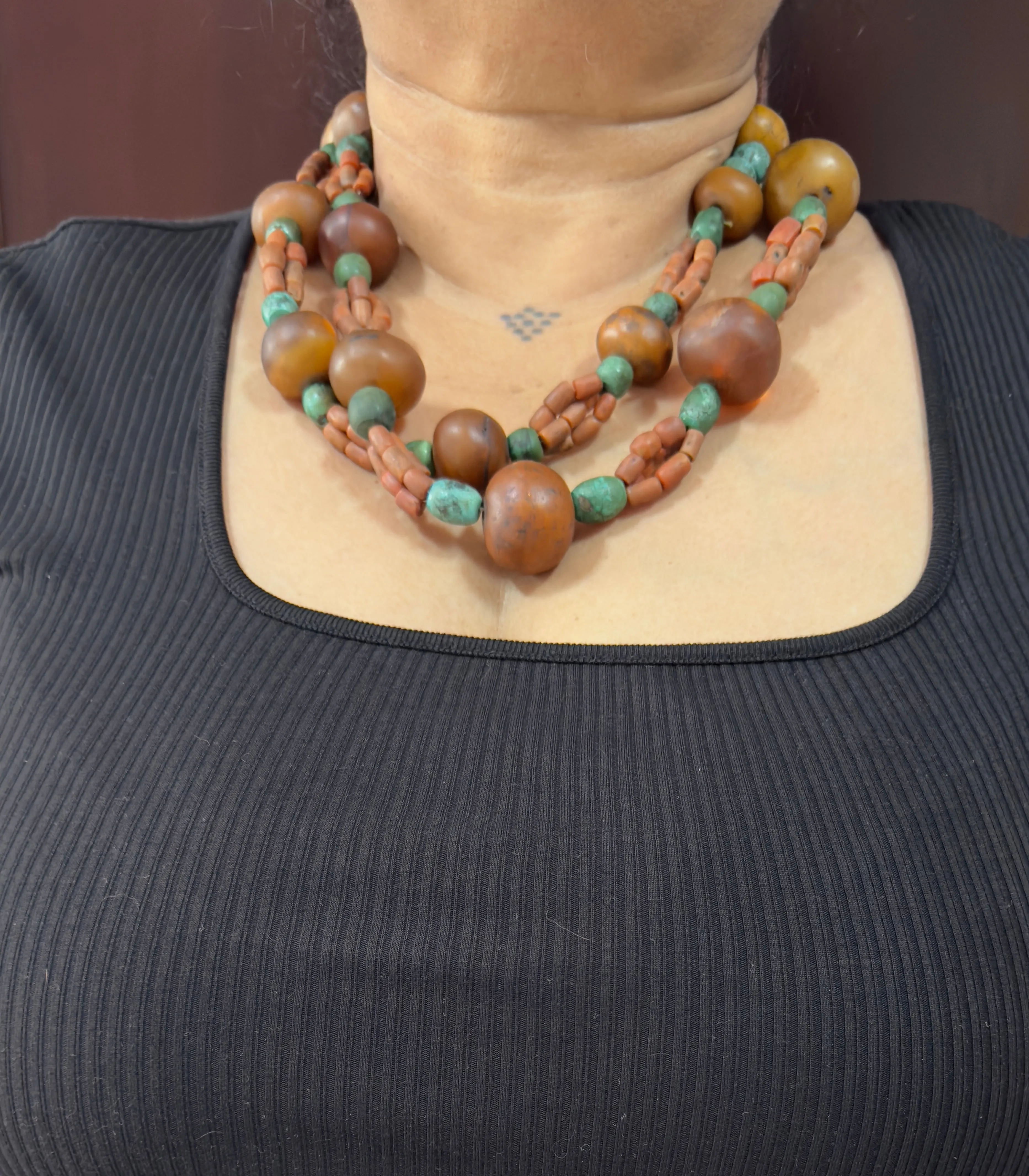 1458 Antique Himalayan Tibetan / Ladakhi Heirloom Jewelry