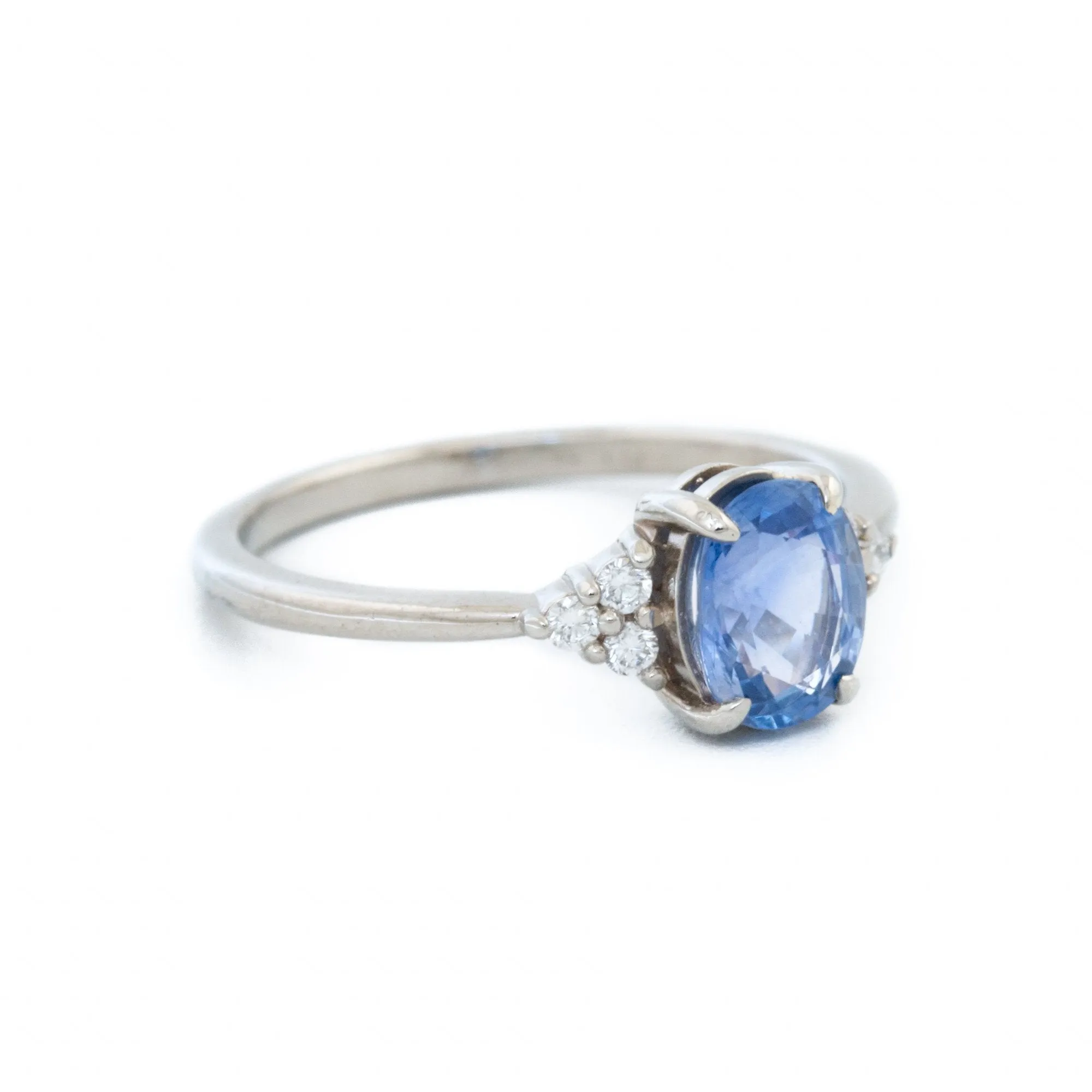 14K Cornflower Sapphire Engagement Ring