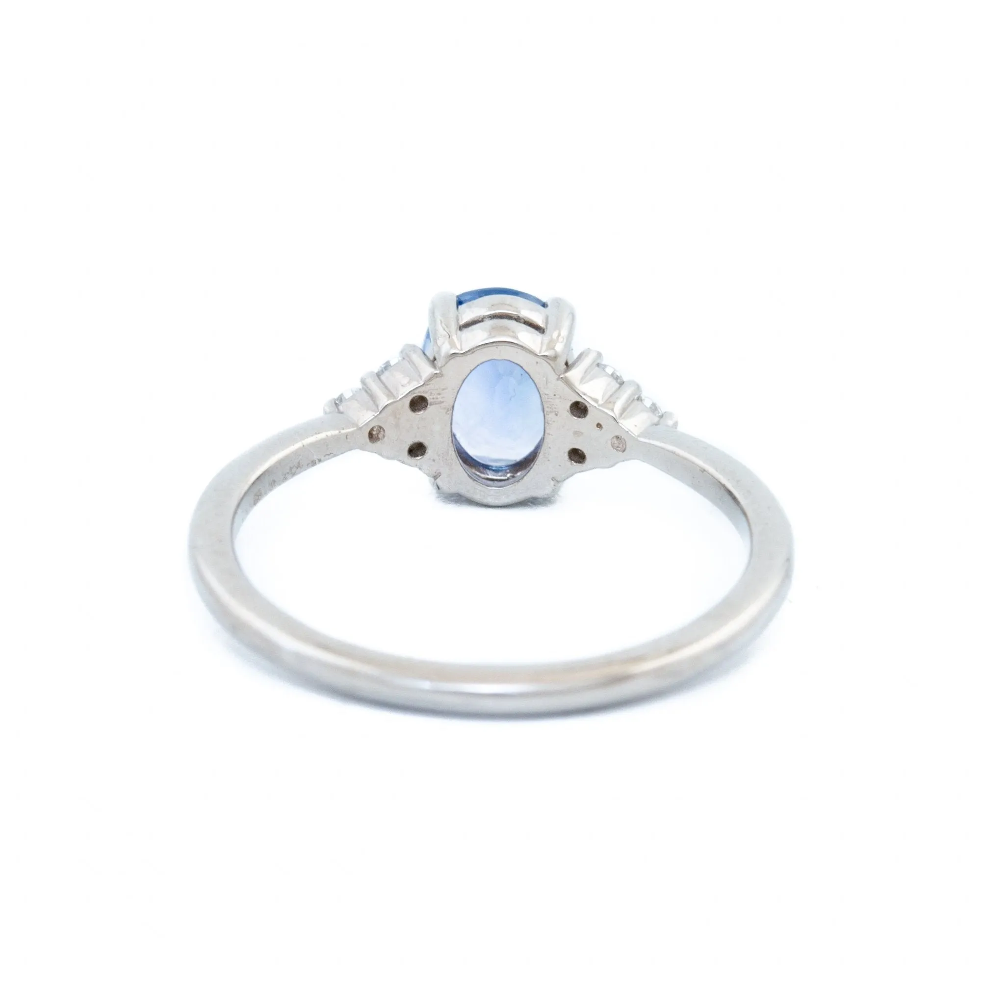 14K Cornflower Sapphire Engagement Ring