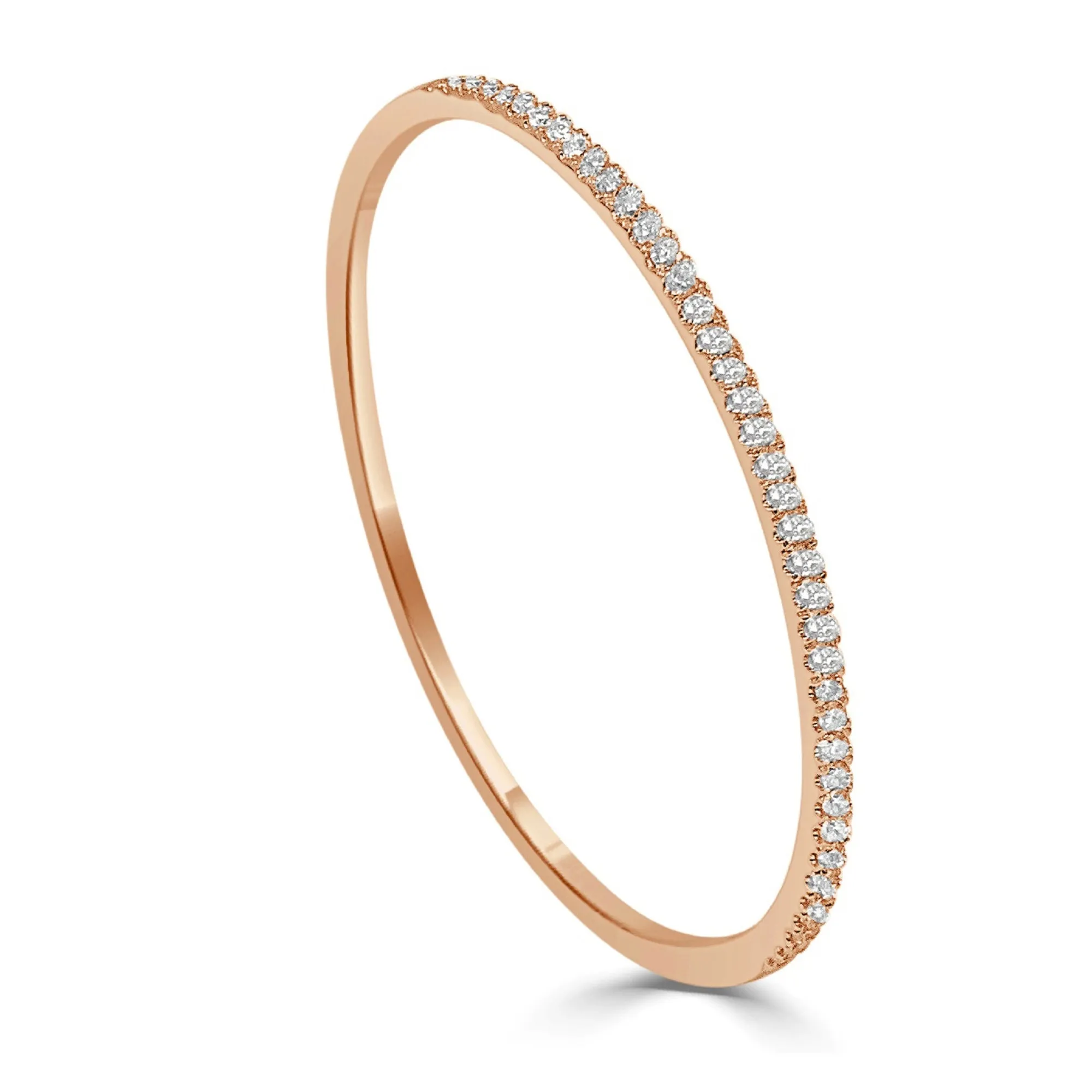 14k Gold & Diamond Bangle - 1.00ct