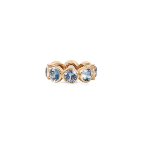 14K GOLD BLUE TOPAZ ETERNITY RONDELLE