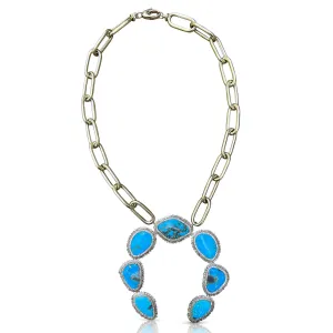 14k Squash Blossom Jumbo Chain Necklace