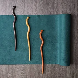 18cm Sandalwood Chinese Hairpin Zan (Shape 9)