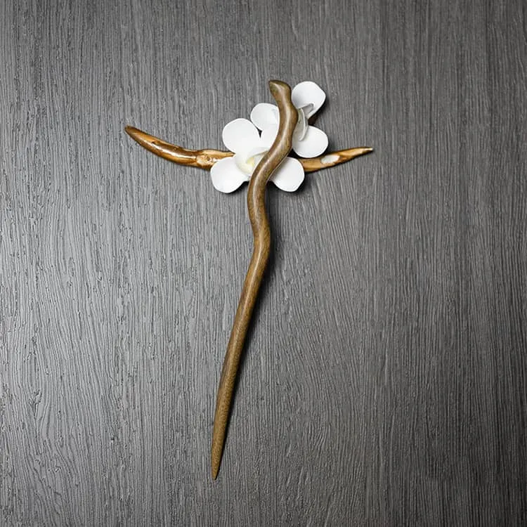 18cm Sandalwood Chinese Hairpin Zan (Shape 9)