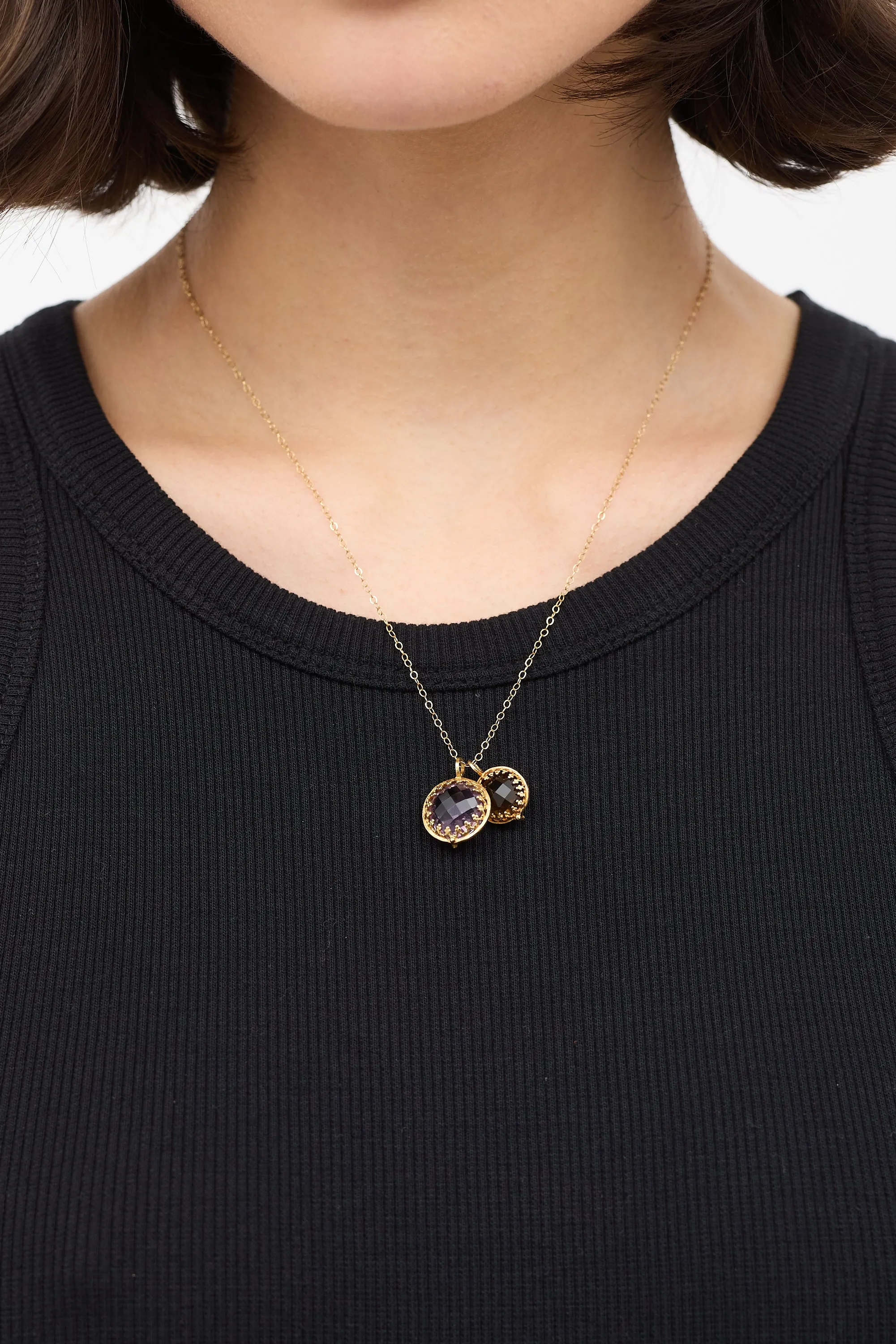 18K Gold Pendants Necklace