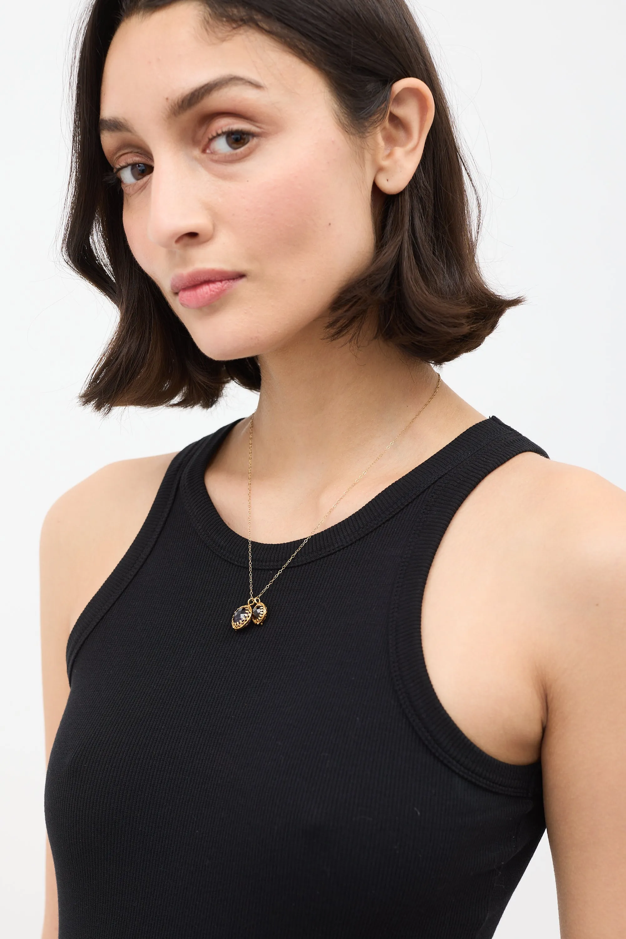 18K Gold Pendants Necklace
