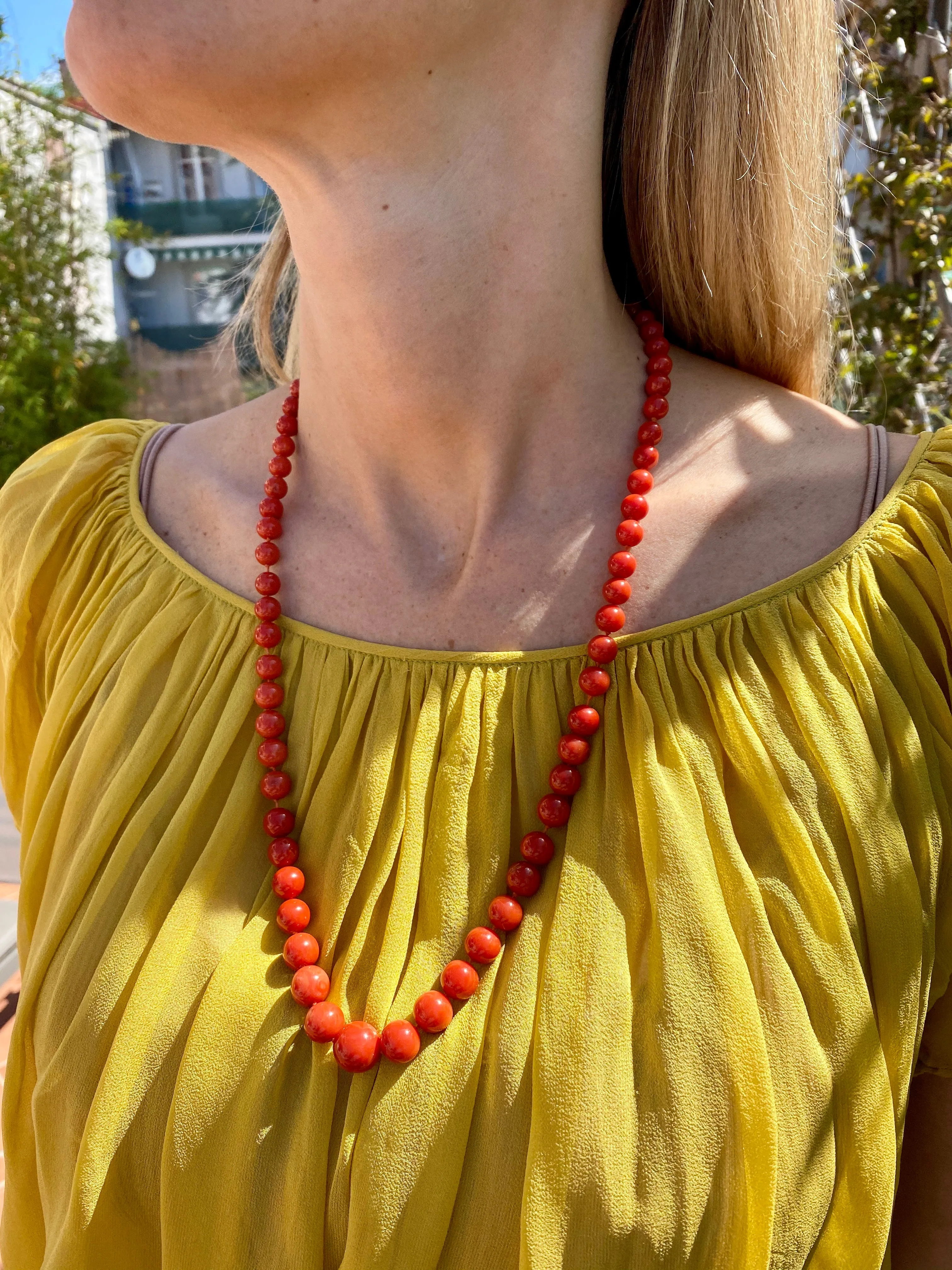 1970s Natural Mediterranean Coral Necklace