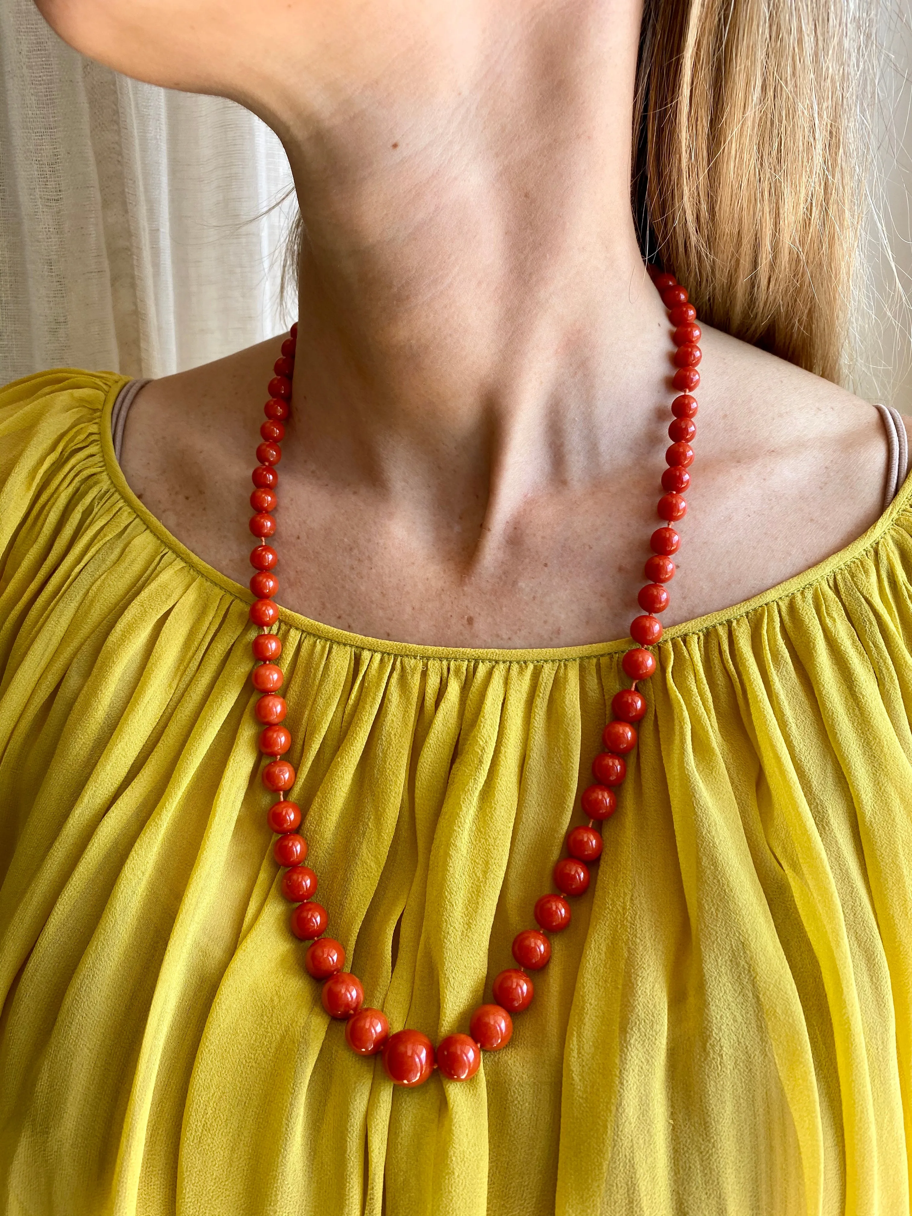 1970s Natural Mediterranean Coral Necklace