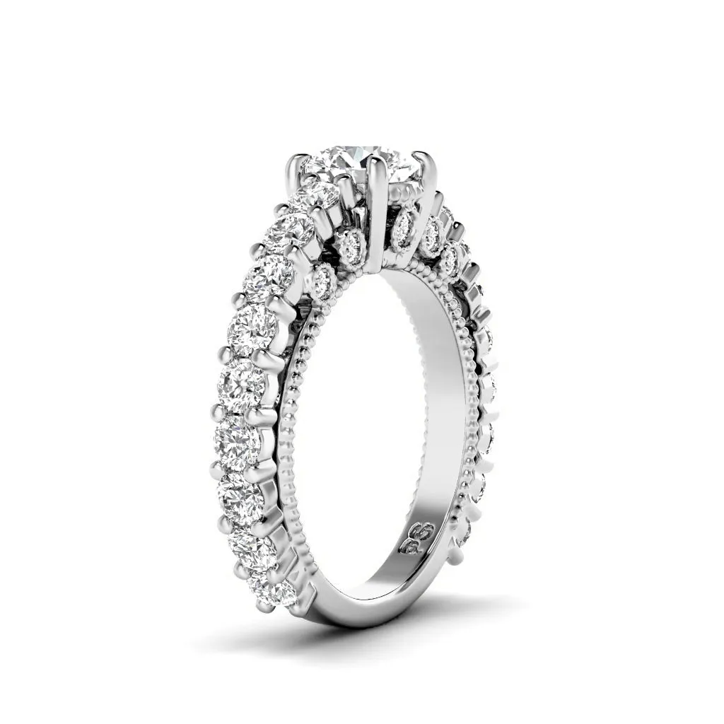 2.05-3.20 CT Round Cut Diamonds - Engagement Ring