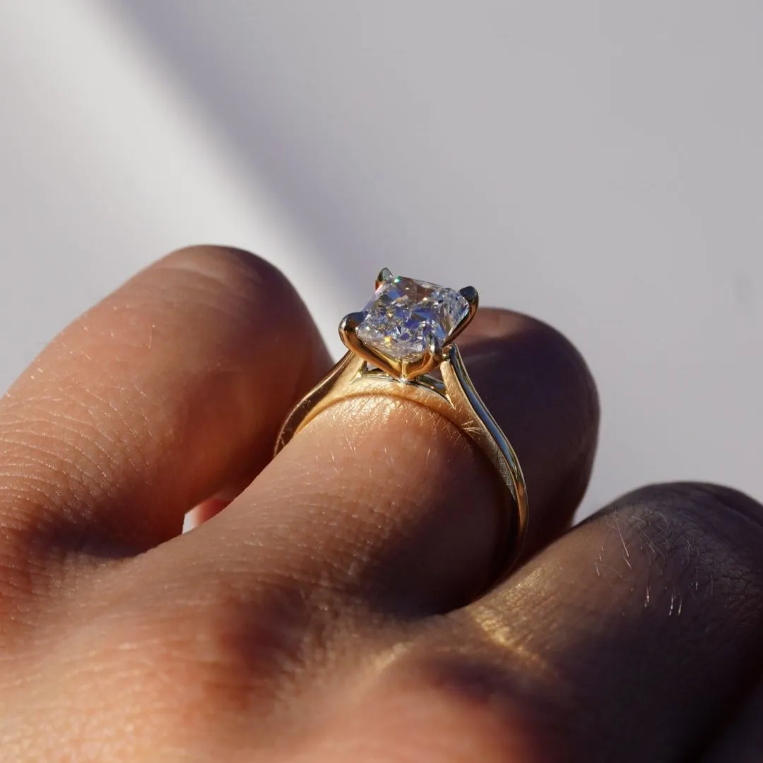 2.60 Radiant Natural Diamond Engagement Ring