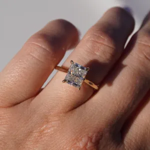 2.60 Radiant Natural Diamond Engagement Ring