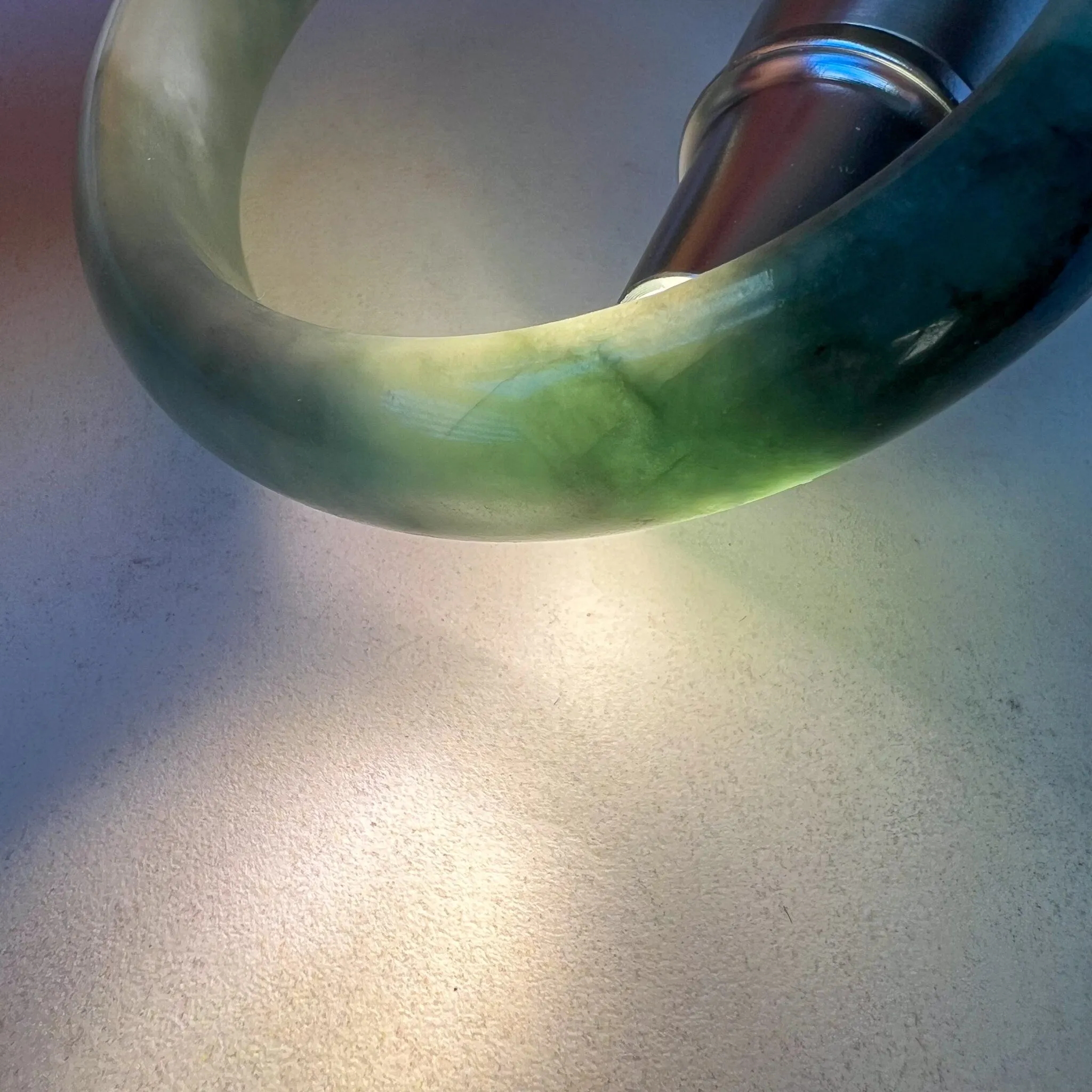 56.2 mm Green Jadeite Jade Bangle, Burmese Grade A Jadeite Jade, XYSZ-0123-005619