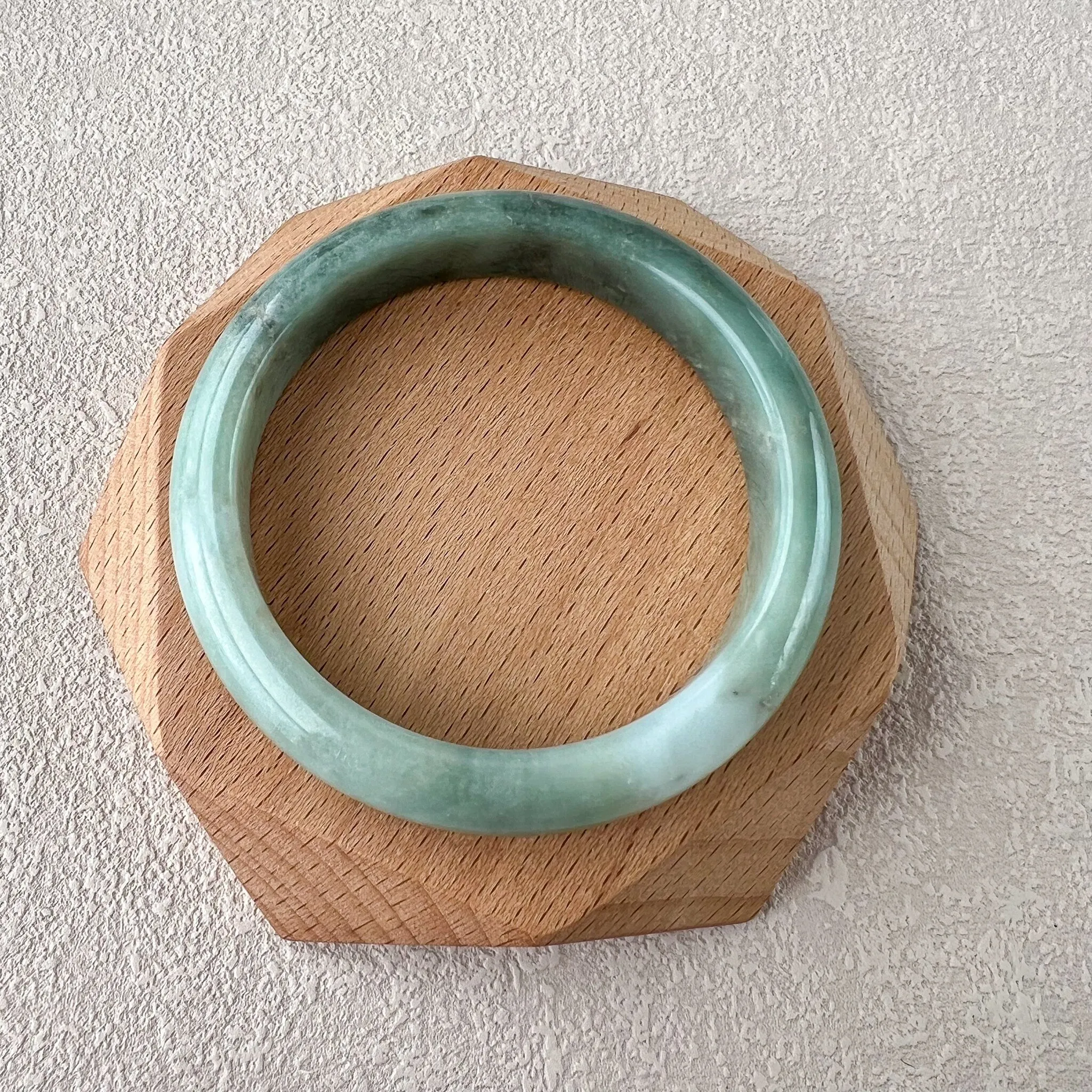 56.2 mm Green Jadeite Jade Bangle, Burmese Grade A Jadeite Jade, XYSZ-0123-005619