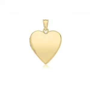 9ct Yellow Gold Plain Heart Locket PN1322