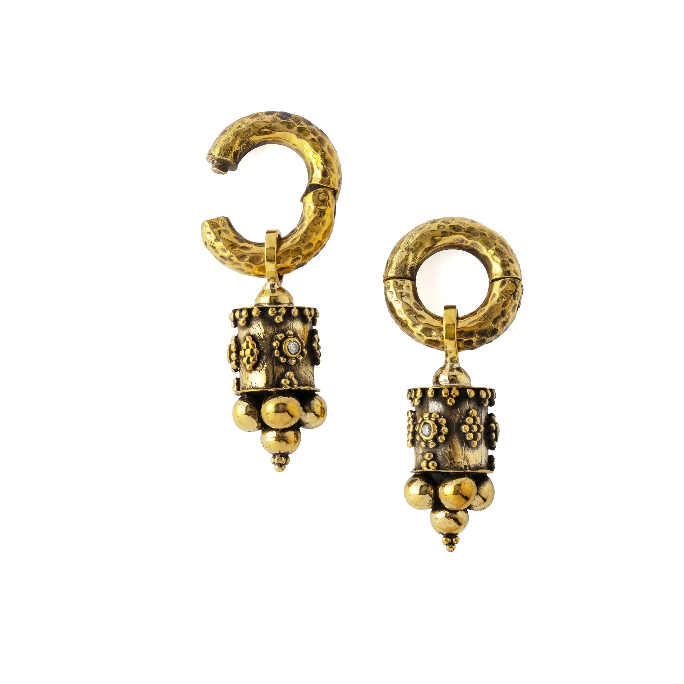 Afghan Ear Weights with Topaz