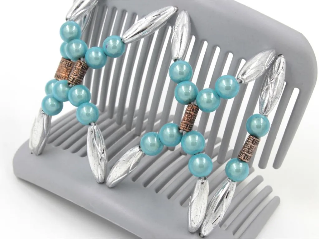 African Butterfly Hair Comb - Dalena Gray 40