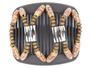African Butterfly Hair Comb - Stones & Bones Brown 95