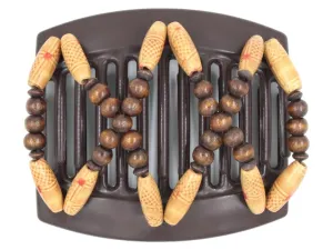 African Butterfly Thick Hair Comb - Beada Brown 199