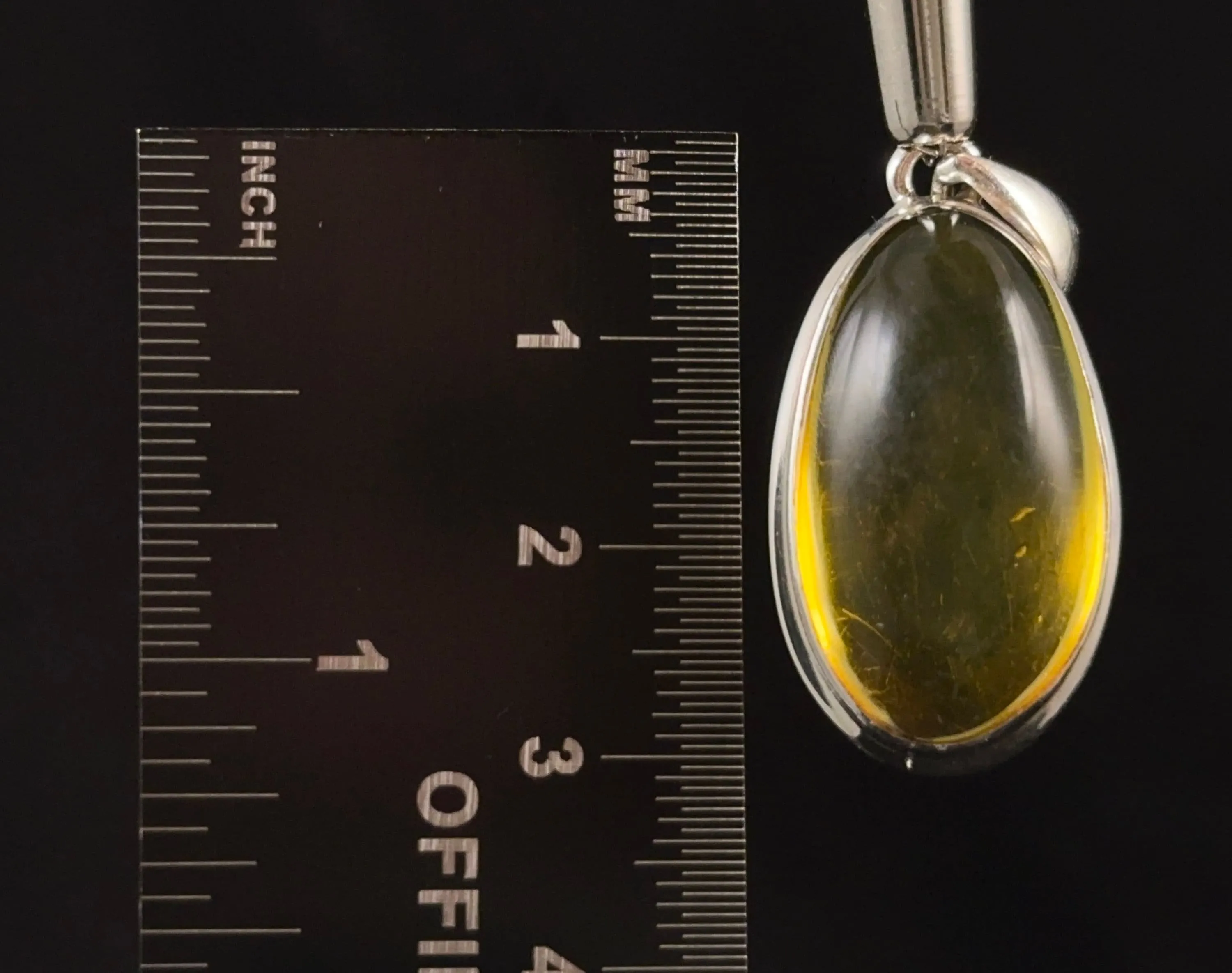 AMBER Pendant - AAA, Sterling Silver - Crystal Pendant, Fine Jewelry, Healing Crystals and Stones,  53426