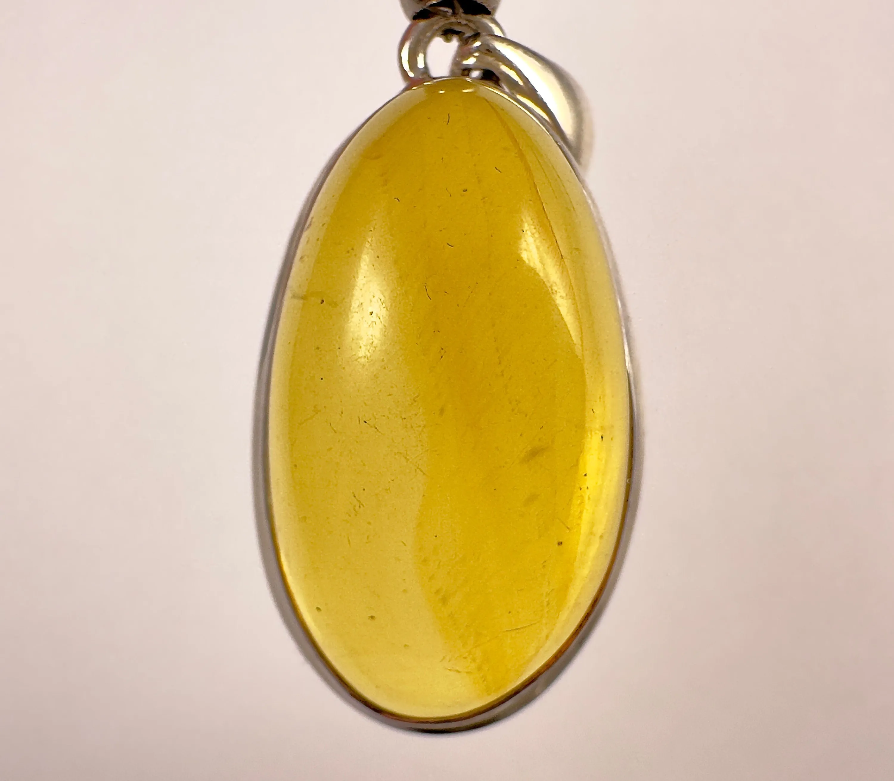 AMBER Pendant - AAA, Sterling Silver - Crystal Pendant, Fine Jewelry, Healing Crystals and Stones,  53426