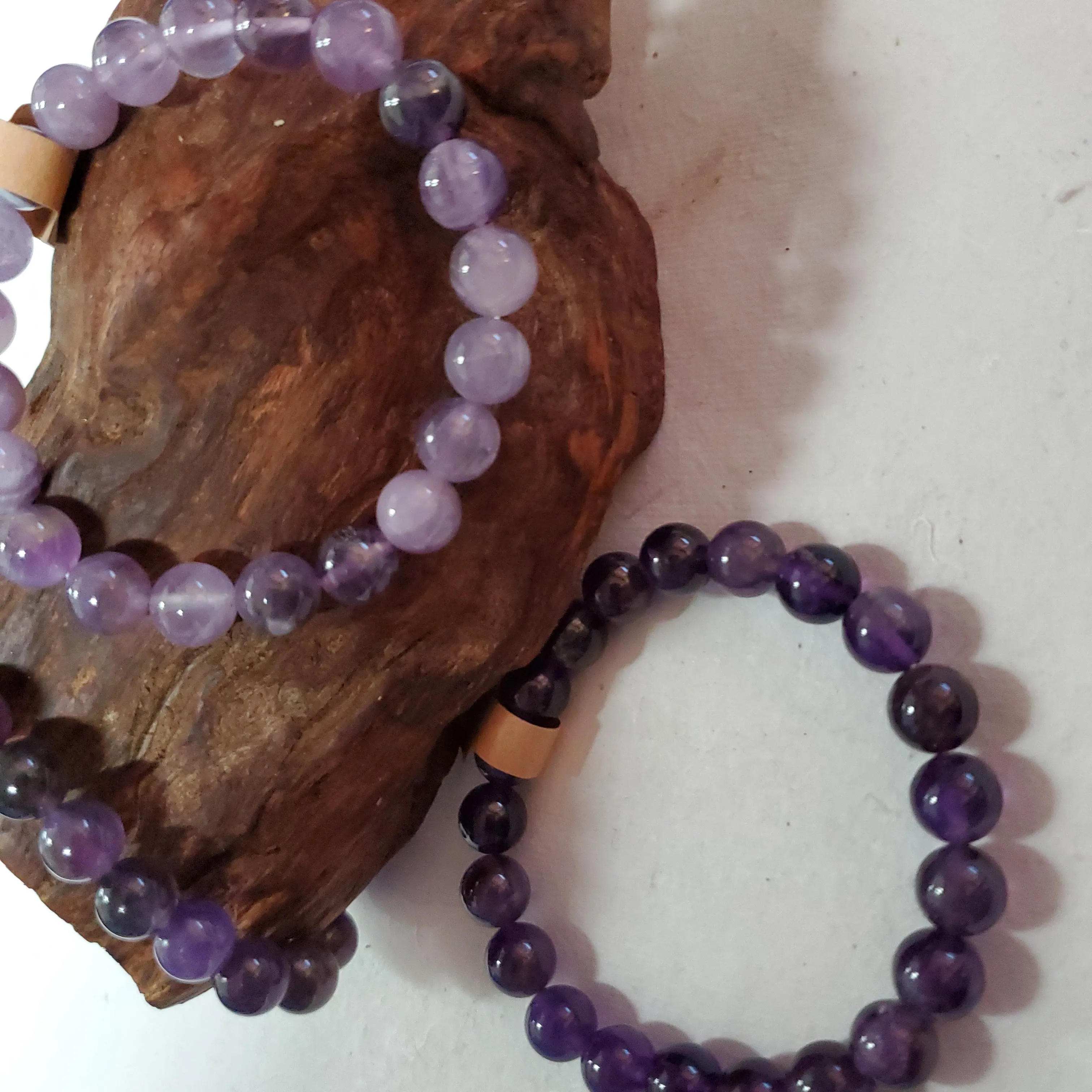 Amethyst - Bead Bracelet 8mm