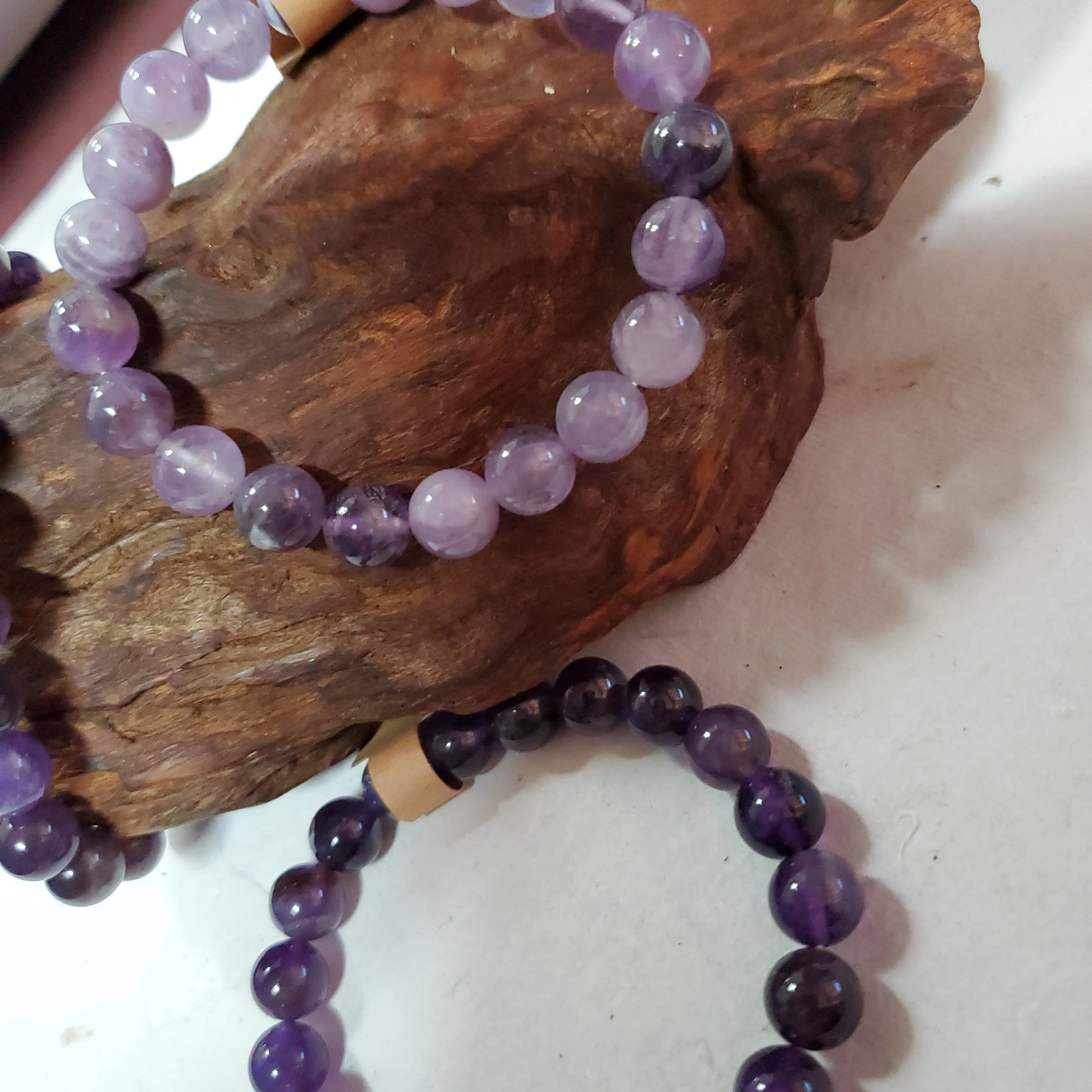 Amethyst - Bead Bracelet 8mm