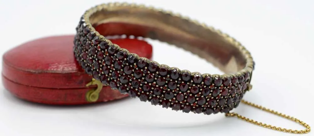 Antique Bohemian garnet bracelet.