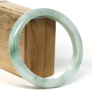 Baikalla Natural Burmese Green Jadeite Jade Bangle Bracelet (66.31mm) #T314