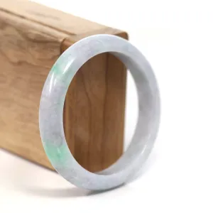 Baikalla™ "Classic Bangle" Genuine Burmese Green Jadeite Jade Bangle Bracelet (56.60mm) #T210