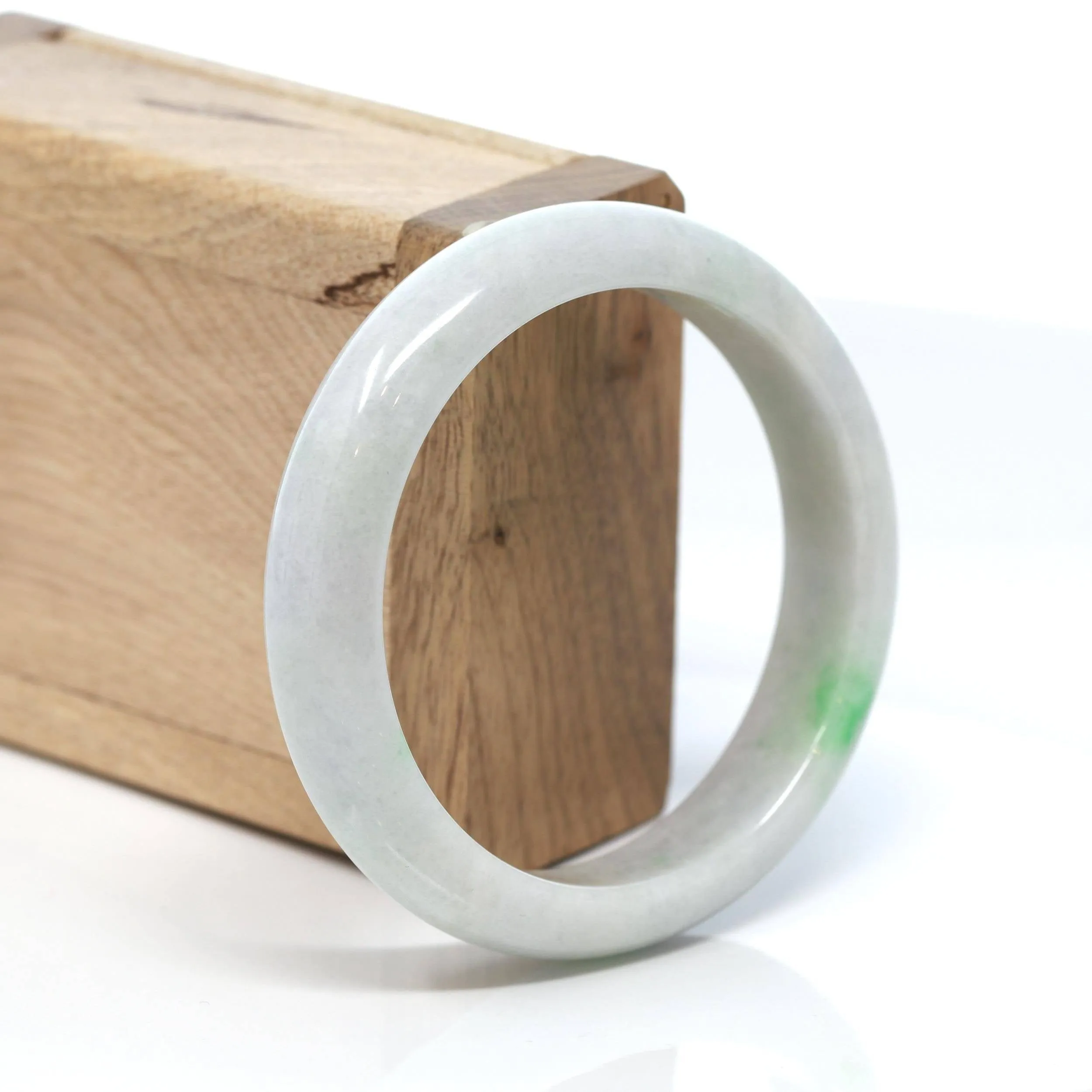 Baikalla™ "Classic Bangle" Genuine Burmese Green Jadeite Jade Bangle Bracelet (57.12 mm) #187