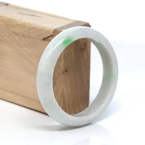 Baikalla™ "Classic Bangle" Genuine Burmese Green Jadeite Jade Bangle Bracelet (57.12 mm) #187