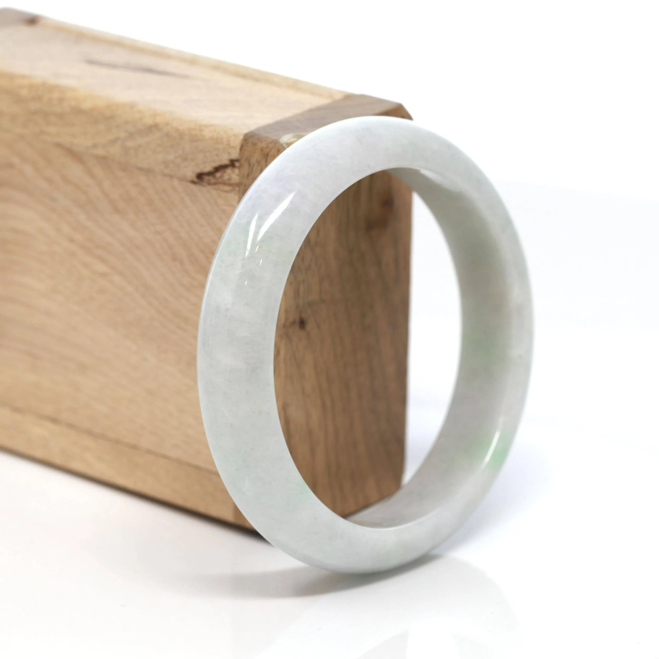 Baikalla™ "Classic Bangle" Genuine Burmese Green Jadeite Jade Bangle Bracelet (57.12 mm) #187