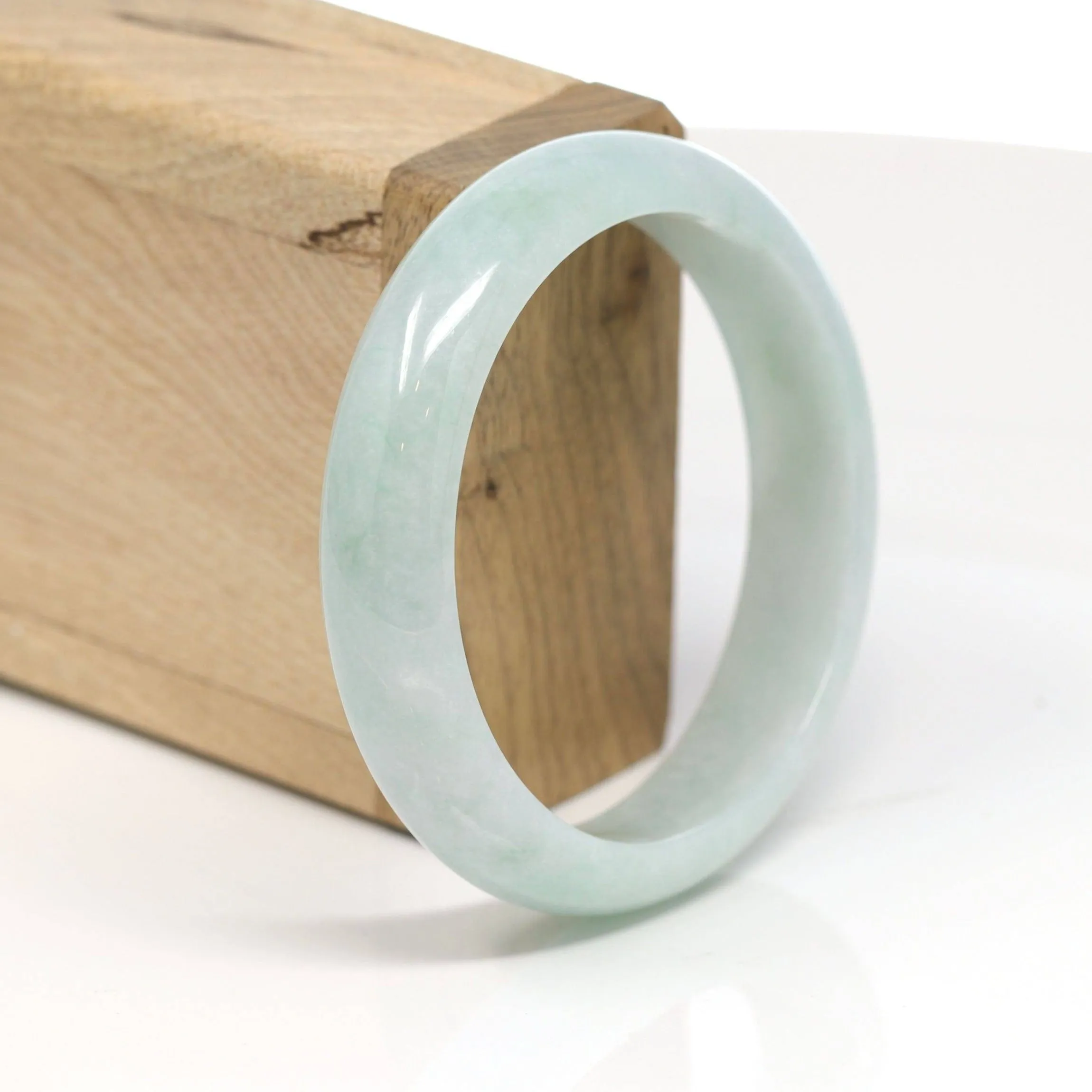Baikalla™ "Classic Bangle" Genuine Burmese Jadeite Jade Bangle Bracelet ( 58mm )T169
