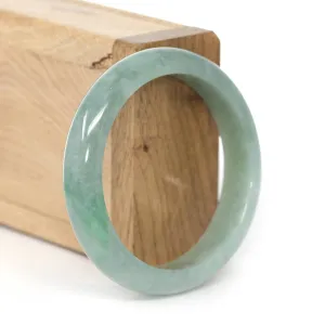 Baikalla "Princess Half Round" Deep Green Natural Burmese Jadeite Jade Bangle ( 55.08 mm ) #259