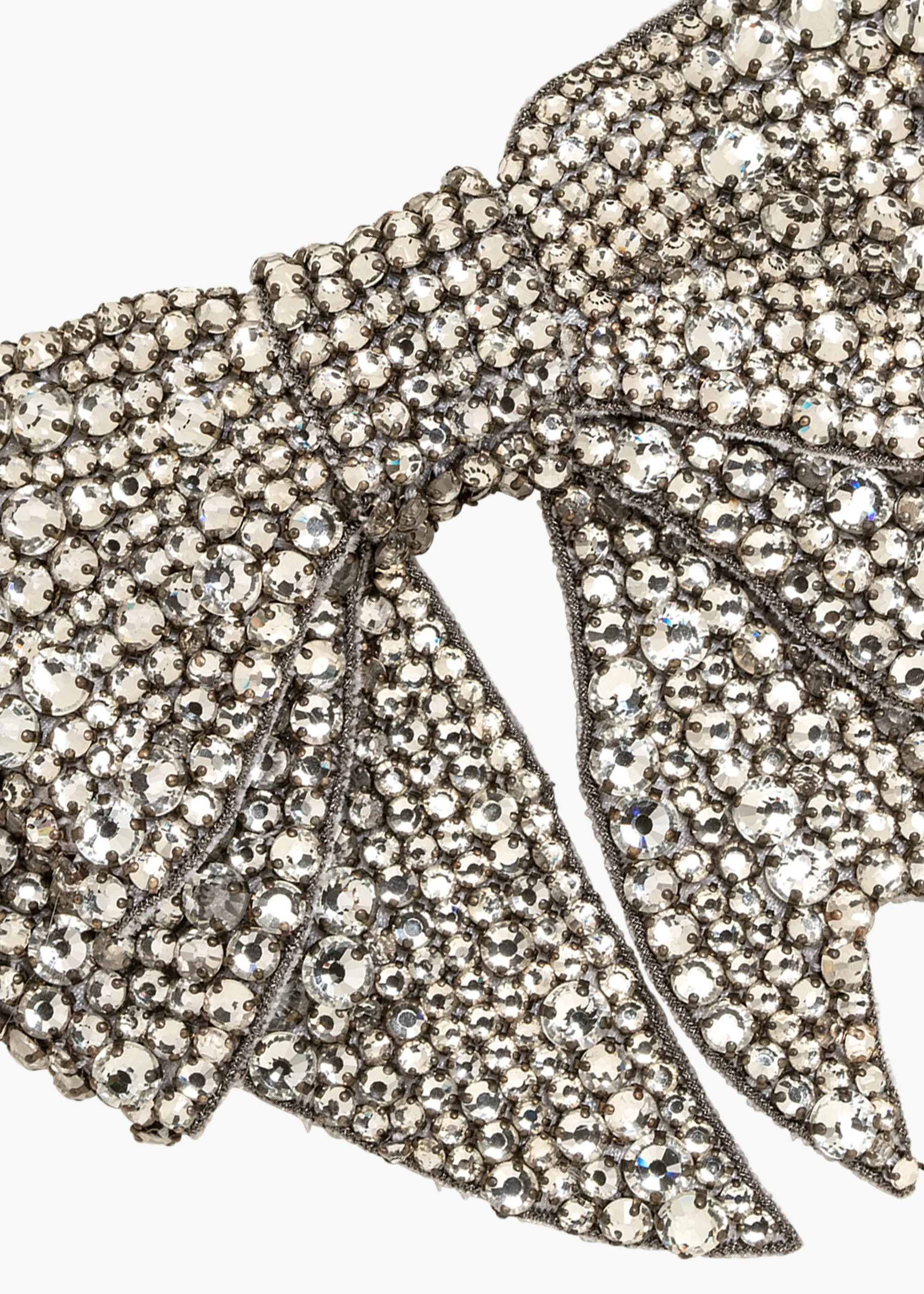 Belle Bow Barrette -- Crystal