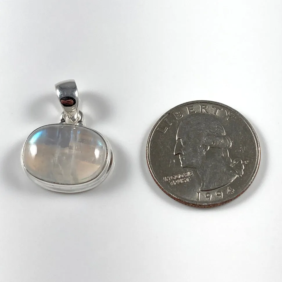 Blue Fire Moonstone Pendant