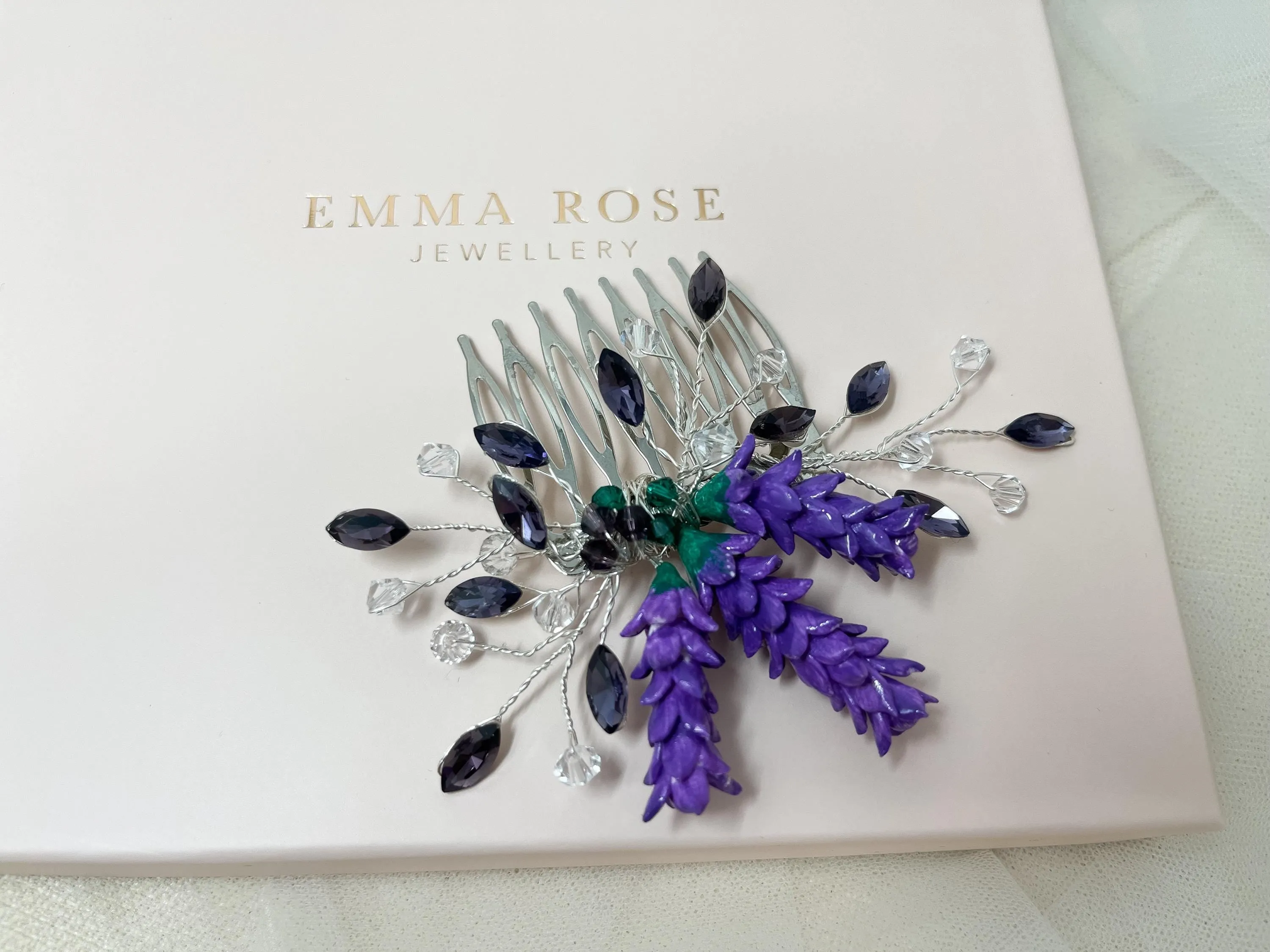 Bridal Hair Comb - Bridesmaids - Purple Scottish Heather - Gift - Bride