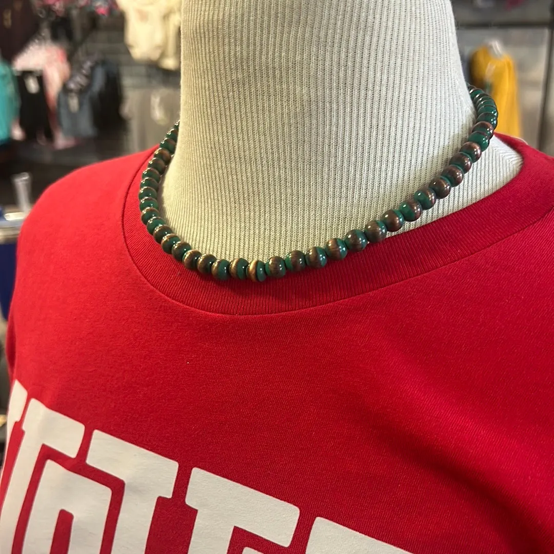 Brushed Turquoise 6mm 18”
