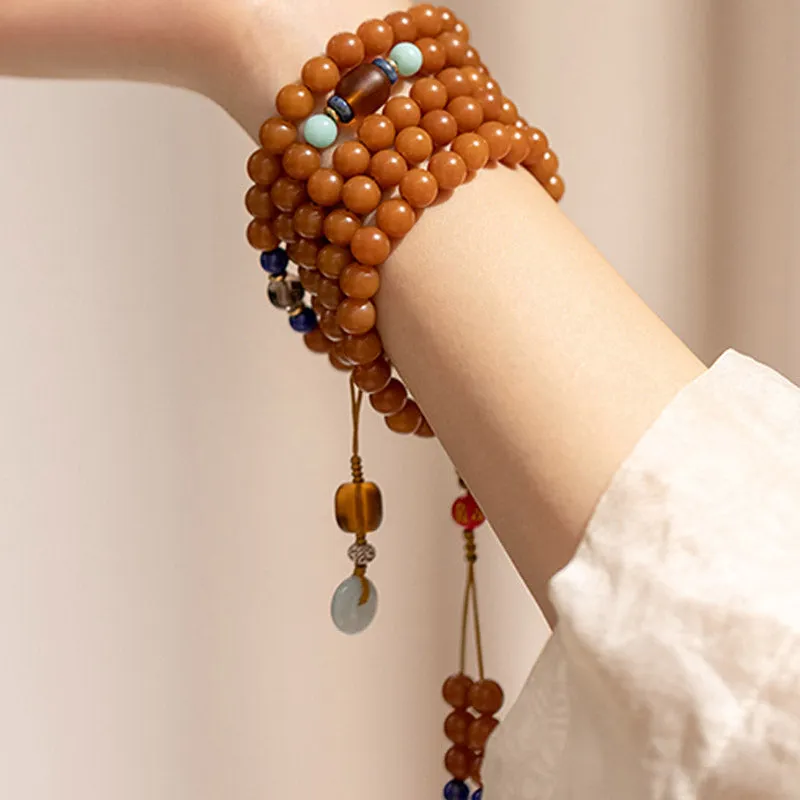 Buddha Stones 108 Beads Bodhi Seed Blessing Meditation Bracelet Mala