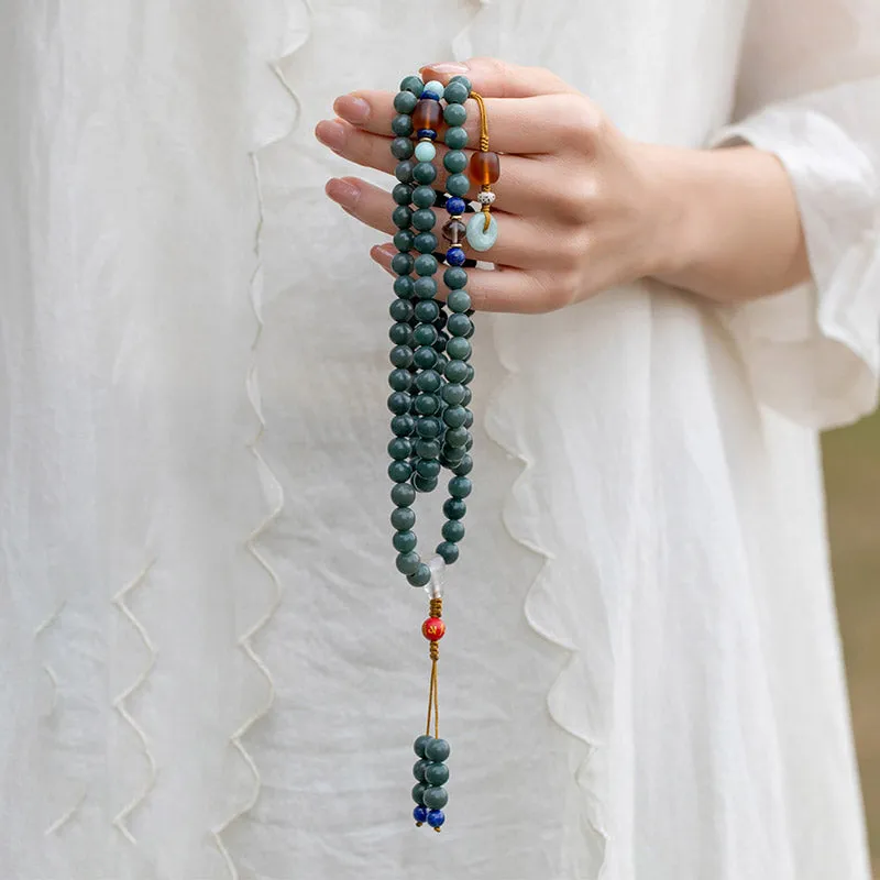 Buddha Stones 108 Beads Bodhi Seed Blessing Meditation Bracelet Mala