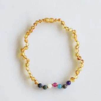 CanyonLeaf 12" Raw Amber Baby Necklace