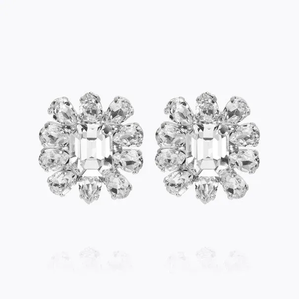 Caroline Svedbom Peony Rhodium Earrings