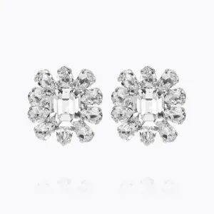 Caroline Svedbom Peony Rhodium Earrings