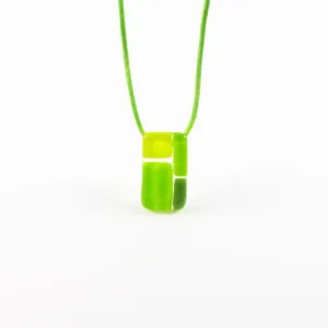 Cobblestones Mini Glass Pendant - Lime