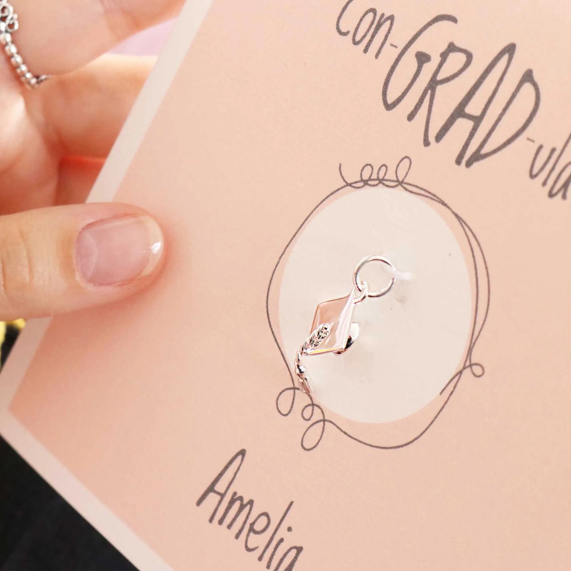 Con-Gradulations Personalised Graduation Charm Gift Card