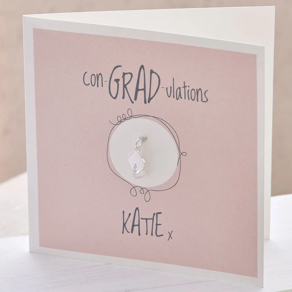 Con-Gradulations Personalised Graduation Charm Gift Card