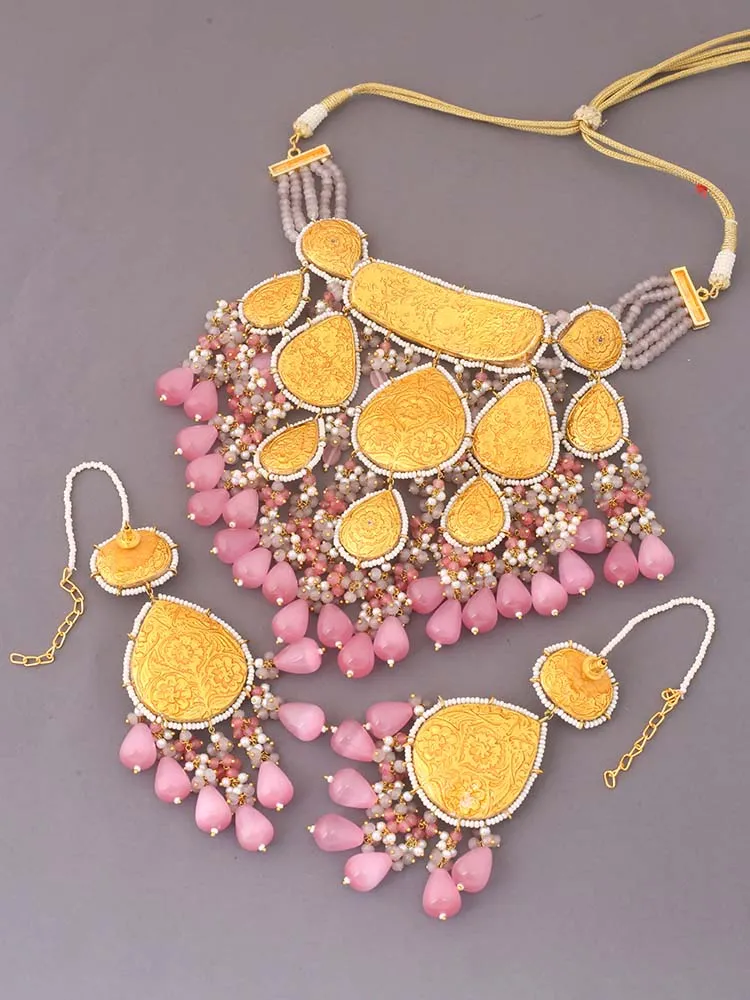 Coral Mannat Jewellery Set