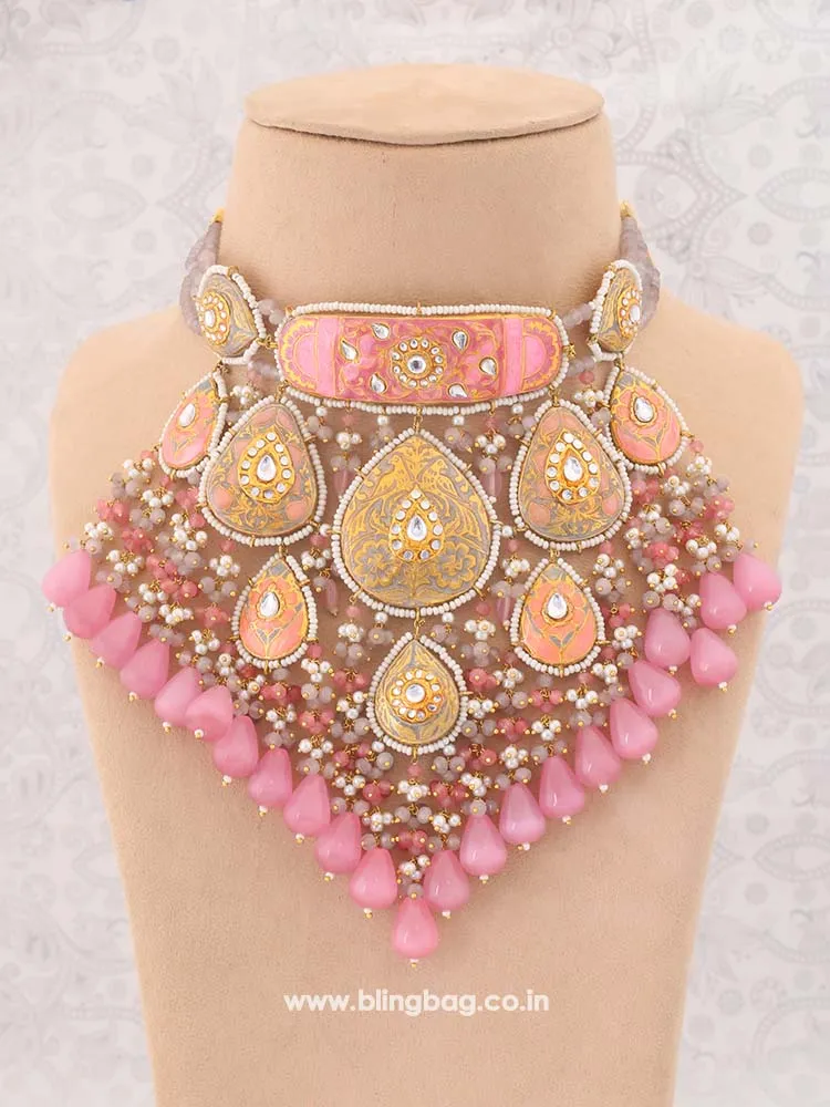 Coral Mannat Jewellery Set